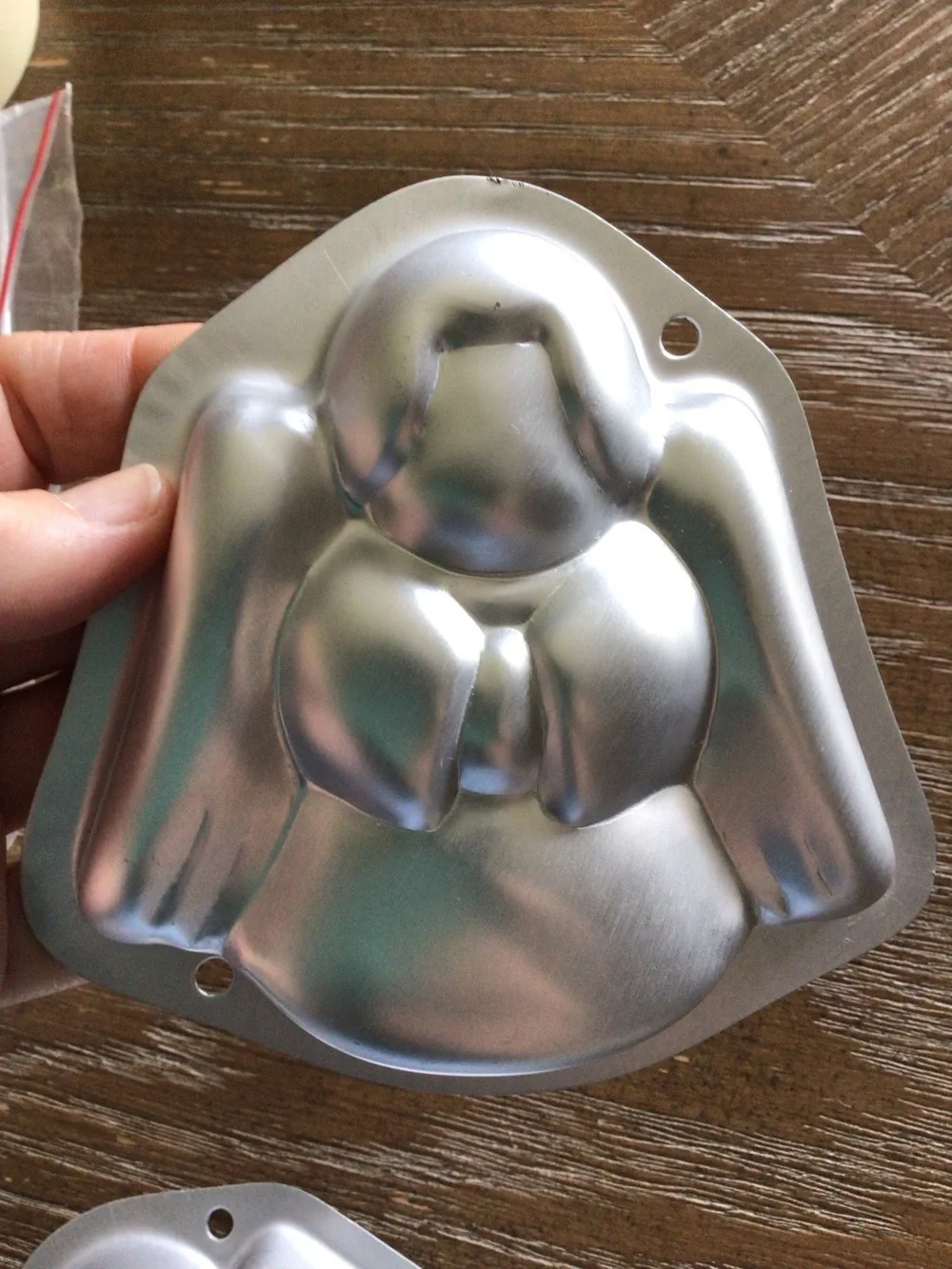 6pc Vintage Wilton Aluminum Christmas Jello Molds Angel Snowman Mini Cake Molds